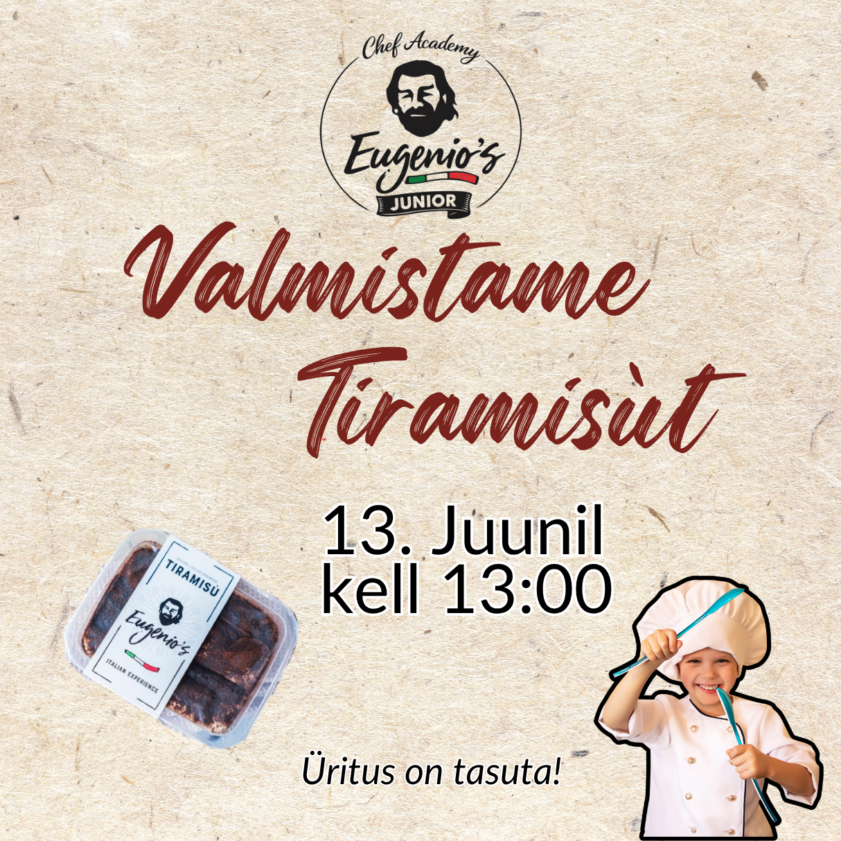 Valmista Eugenio&rsquo;ses TASUTA tiramis&ugrave;t